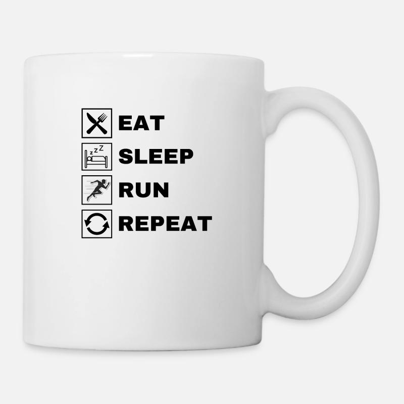 Eat Sleep Run Repeat - Mug - white