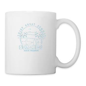 Neon Anime Retro Vintage Cool Pink NGE - Tasse - Weiß - Rechts