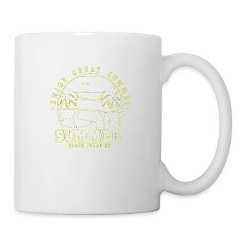 Neon Anime Retro Vintage Cool Pink NGE - Tasse - Weiß - Rechts