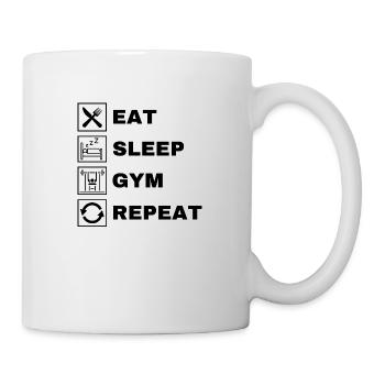 Eat Sleep Gym Repeat - Mug - white - Right