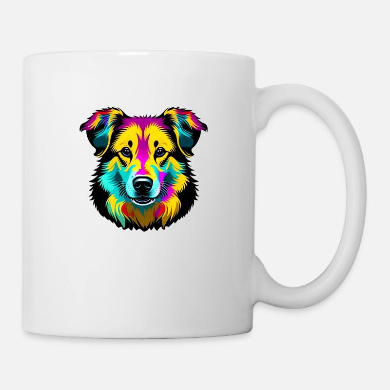 Colorful dog - Mug - white