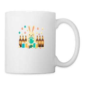Beer Easter Easter Bunny with Easter Eggs - Mug - white - Right