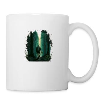 Nachtwanderung im Wald mit Bier, Wandern - Tasse - Weiß - Rechts