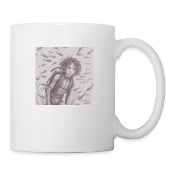 Garçon plongeur beige - Mug blanc - blanc - Droite