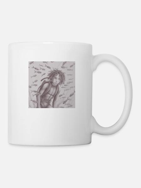 Boy diver beige - Mug - white
