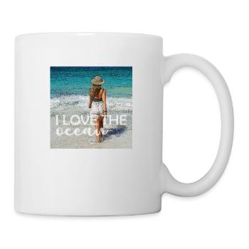 I love the ocean and the planet - vegan - Mug - white - Right