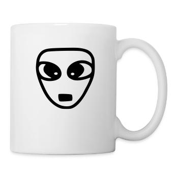Emoji Sketch Alien black - Mug - white - Right