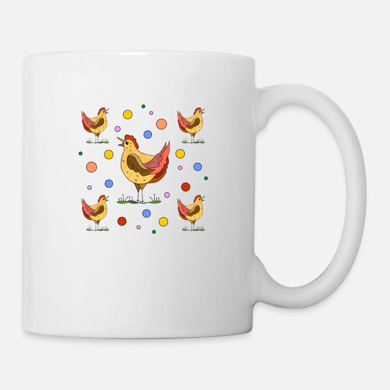 Hühner - Tasse - Weiß