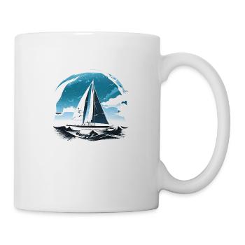 Voile Voilier Voilier Voilier Voilier - Mug blanc - blanc - Droite