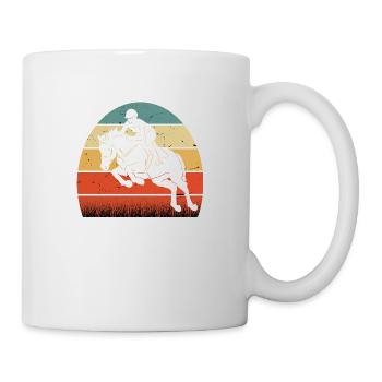RETRO PFERDEDESIGN I REITEN - Tasse - Weiß - Rechts