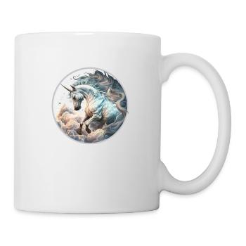 licorne art nouveau - Mug blanc - blanc - Droite