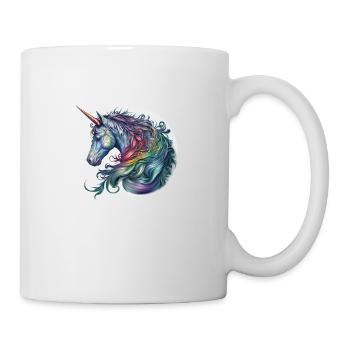 Einhorn Aquarell - Tasse - Weiß - Rechts