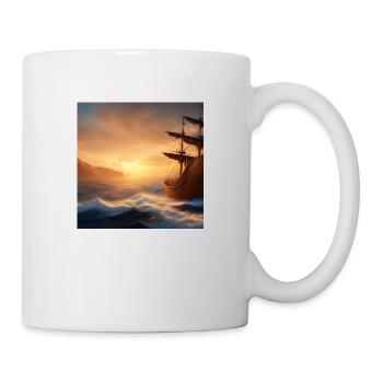 Segelschiff auf dem Meer - Tasse - Weiß - Rechts