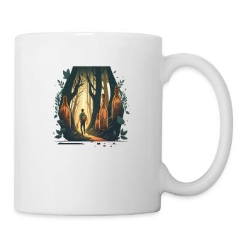 Hikers in the forest full of beer - Mug - white - Right