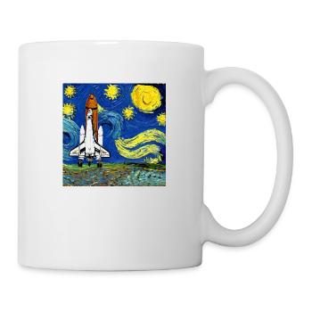 navette spatiale van gogh - Mug blanc - blanc - Droite