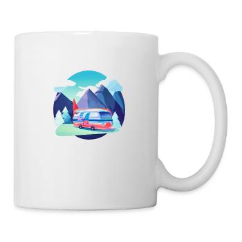 Caravane Camp Camping Tentes cadeaux Camping-car - Mug blanc - blanc - Droite