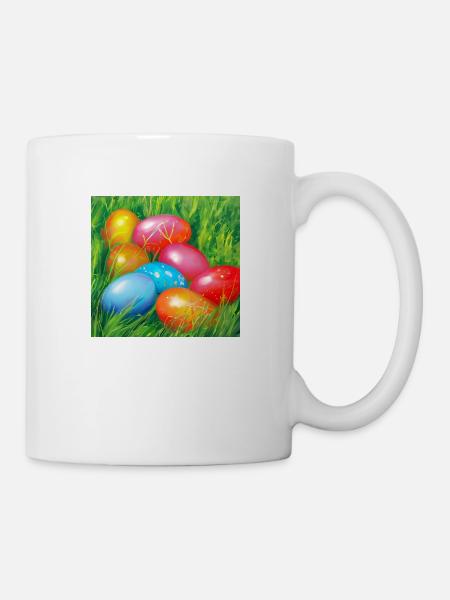 Colorful Easter eggs - Mug - white