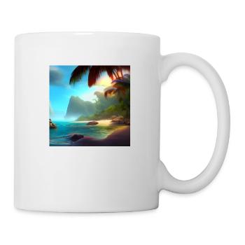 Tropical beach - Tasse - Weiß - Rechts