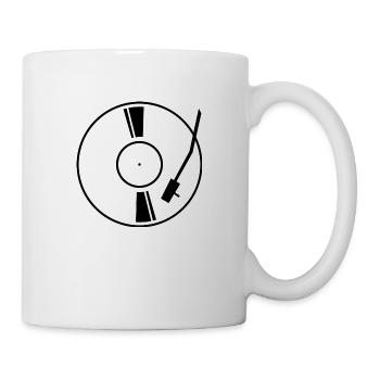 Vinyl Schallplatte schwarz - Tasse - Weiß - Rechts