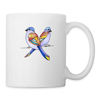 Oiseaux - Mug blanc - blanc - Droite