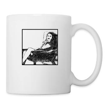 Woman portrait 56 Queen Guinevere - Mug - white - Right