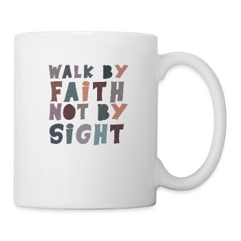 Walk by Faith Church Jésus-Christ Christian - Mug blanc - blanc - Droite