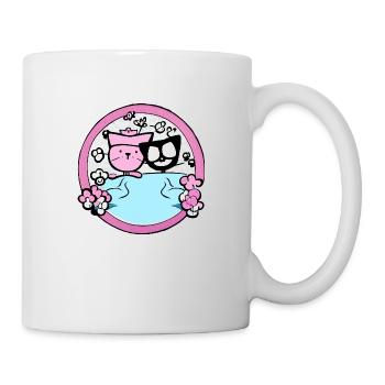 Zwei katzen schlafen - Tasse - Weiß - Rechts