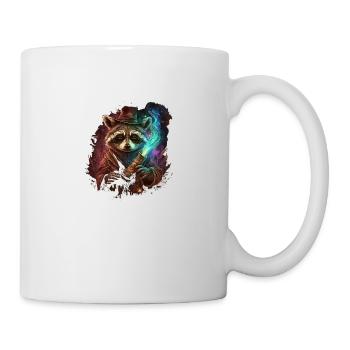 Fantasy Wizard Racoon - Mug - white - Right