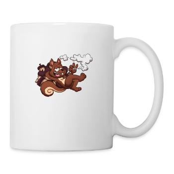 Écureuil Fumer un joint - Mug blanc - blanc - Droite