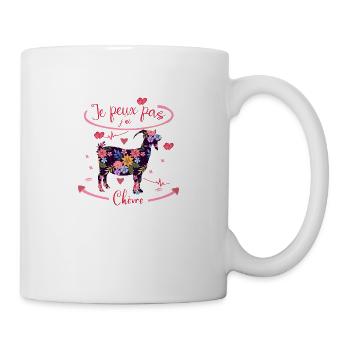 j'peux pas j'ai chèvre - Mug blanc - blanc - Droite