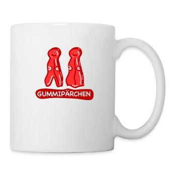 Gummipärchen Paar Liebe - Tasse - Weiß - Rechts