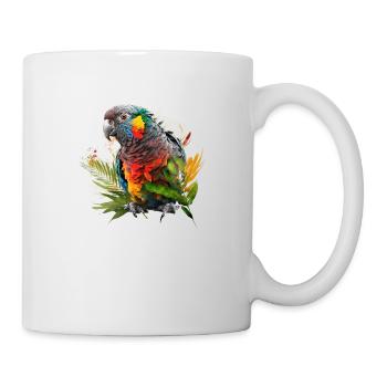 Perroquet coloré dans la conception d’art splash - pour tout le monde - Mug blanc - blanc - Droite