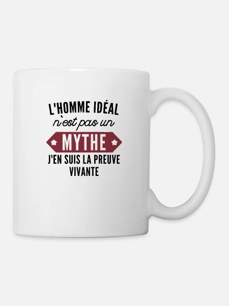 l homme idéal n est pas un mythe / cadeau homme - Mug blanc - blanc