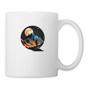 Randonnée au clair de lune Motif extérieur - Mug blanc - blanc - Droite