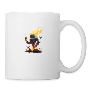 Cooler Roboter der gerne Craft Bier trinkt - Tasse - Weiß - Rechts