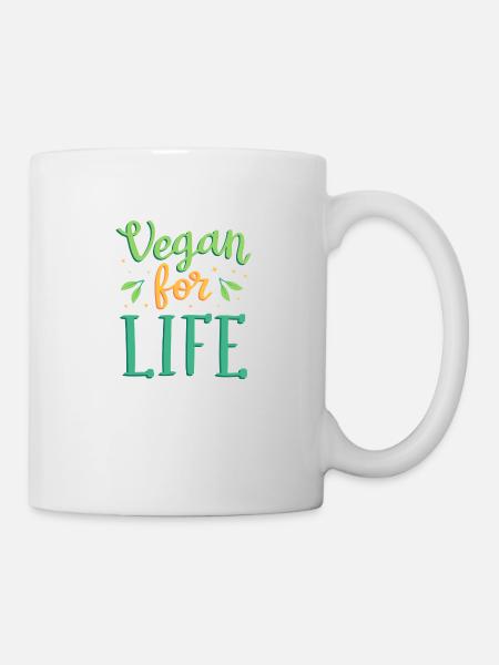 Vegan pour la vie - Mug blanc - blanc
