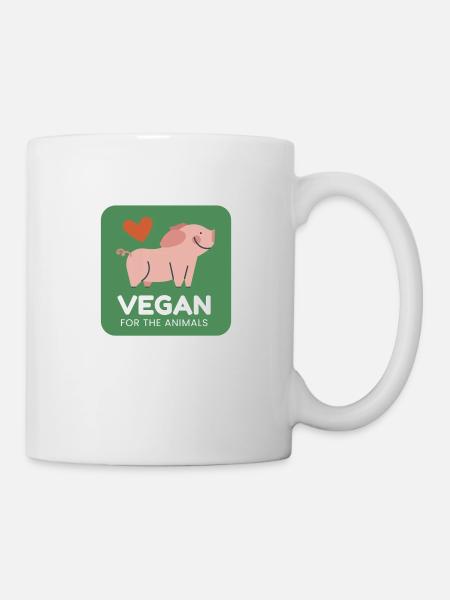 Vegan pour les animaux - Mug blanc - blanc