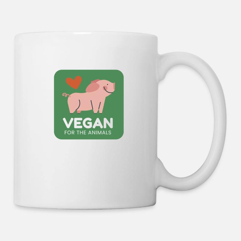 Vegan pour les animaux - Mug blanc - blanc