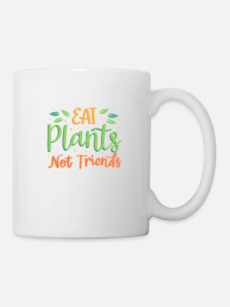 Mangez des plantes, pas des amis - Mug blanc - blanc