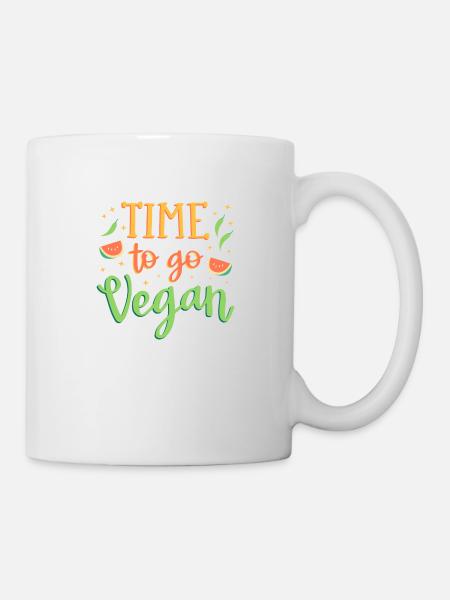 Il est temps de devenir végétalien - Mug blanc - blanc