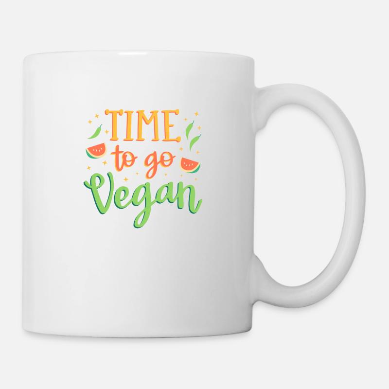 Il est temps de devenir végétalien - Mug blanc - blanc