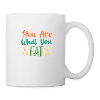 vous êtes ce que vous mangez végétalien - Mug blanc - blanc - Droite