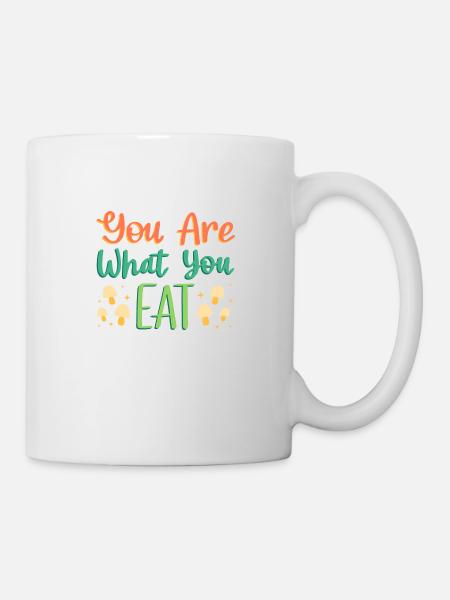 vous êtes ce que vous mangez végétalien - Mug blanc - blanc