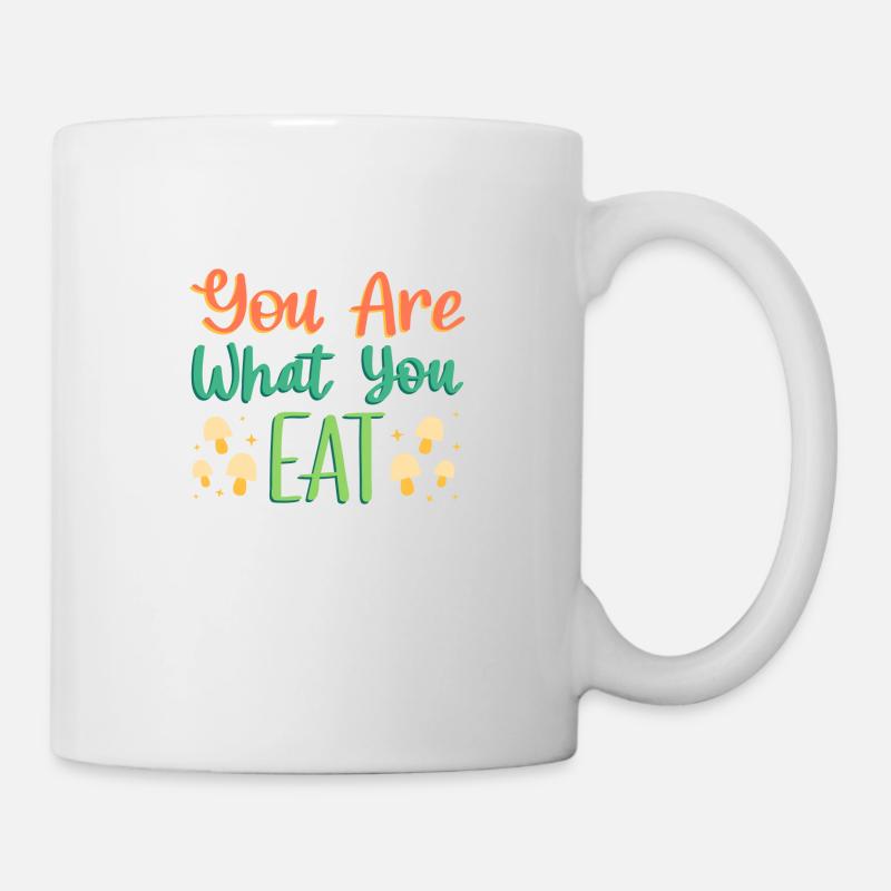 Du bist, was du vegan isst - Tasse - Weiß