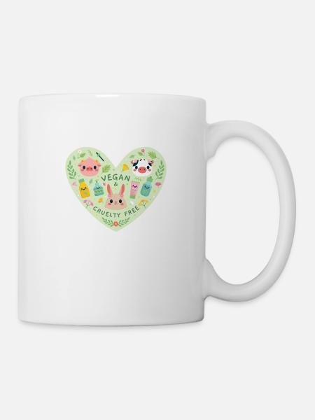 Vegan et sans cruauté - Mug blanc - blanc