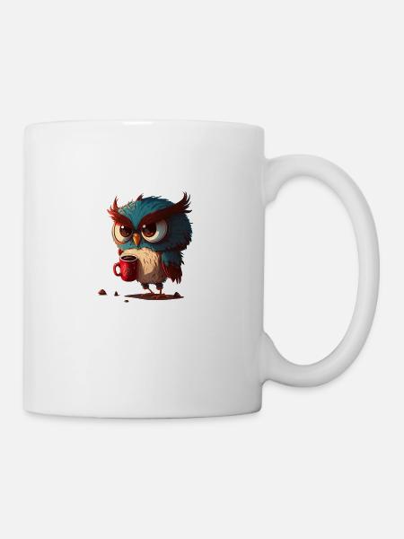 Eule Kaffeebecher - Tasse - Weiß