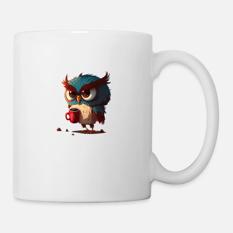 Eule Kaffeebecher - Tasse - Weiß