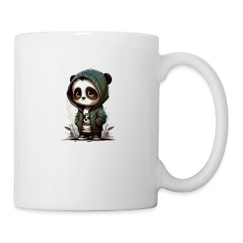 Teenagepanda mit Hoodie - Tasse - Weiß - Rechts
