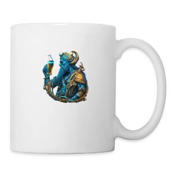 Neptun mit Bier. Coole Mythologie - Tasse - Weiß - Rechts