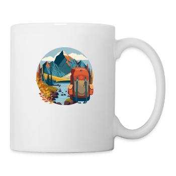 Randonnées en pleine nature entre montagne et lac - Mug blanc - blanc - Droite